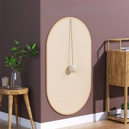 Griffoir mural chat en sisal naturel qui s’harmonise parfaitement avec la décoration intérieure, Vertigriffe.