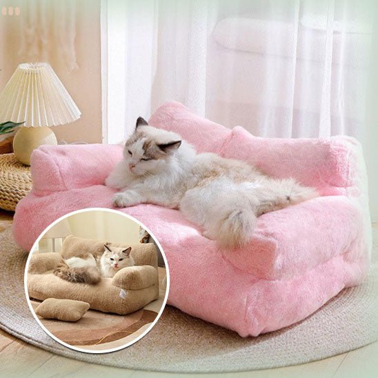 Canapé pour Chat Chanapé rose avec coussin moelleux