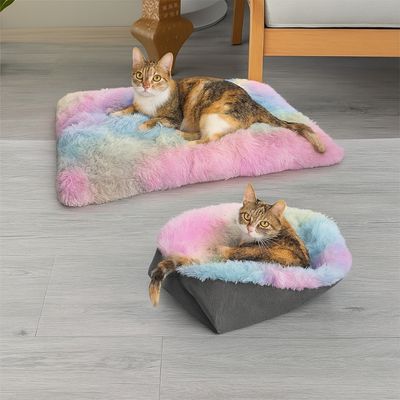 coussin pour chat multicolore chadoux cosy moelleux