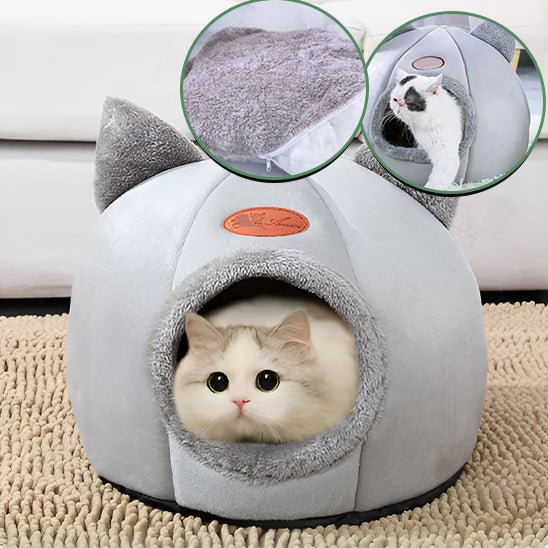 chat allongé dans une niche pour chat moelleuse ComfyHouse