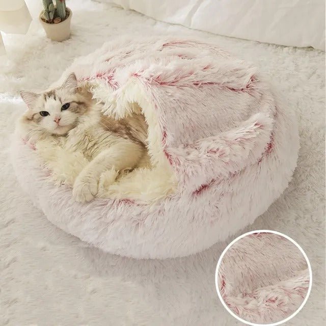 niche pour chat cozynest rose fausse fourrure