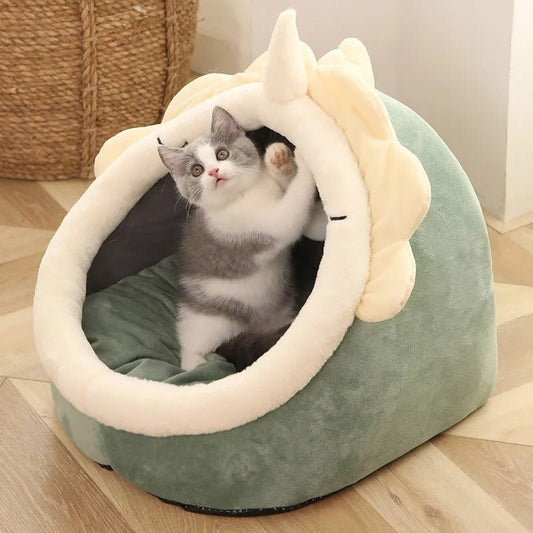 niche-chat-verte-forme-licorne-Nestimal