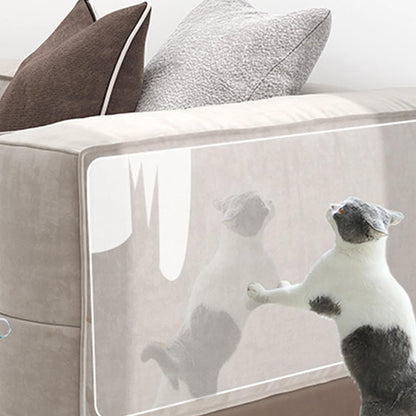 Protection anti griffe chat effet répulsif sur canapé beige – GriffoGard